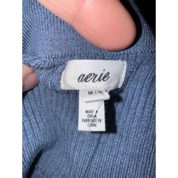 Aerie Take Charge Blue Sweater Skirt Medium New with tag - Picture 3 of 5